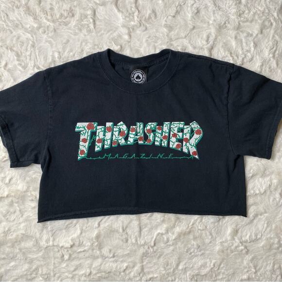 Thrasher Magazine Rose Thorn Super Crop Short Sleeve Tee - Picture 1 of 6